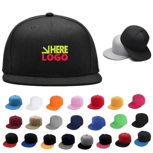 Adjustable Snap Closure Makes Flat Bill Hat