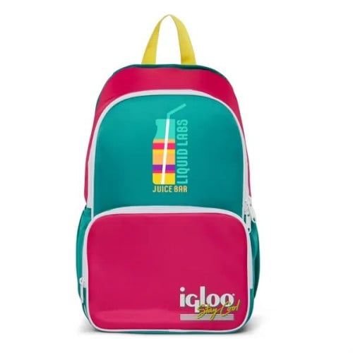 Igloo Retro Backpack Cooler Bag-Dk Jade, Magenta, Yellow