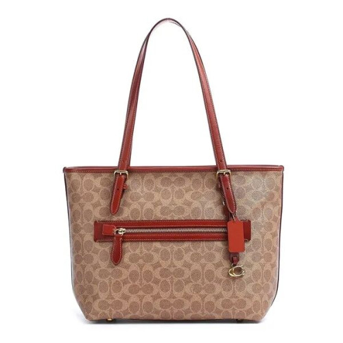 Coach Taylor Signature Logo Canvas Tote Bag