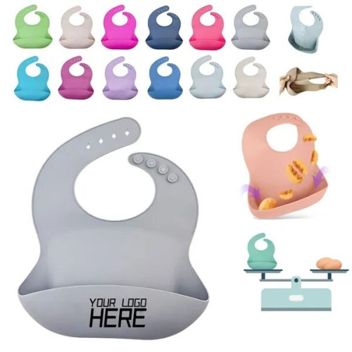 Unisex Waterproof Silicone Baby Bibs