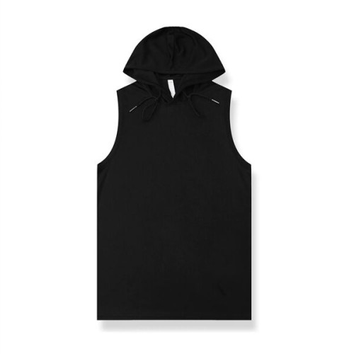 100% Polyester Comfortable Sleeveless Hooded Sweatshirt