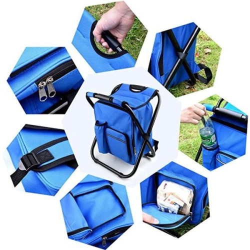 Foldable Fishing Stool Cooler Storage Backpack MOQ10