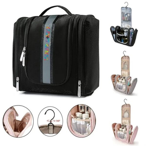 Travel Toiletry Organizer Bag With Hanging Hook