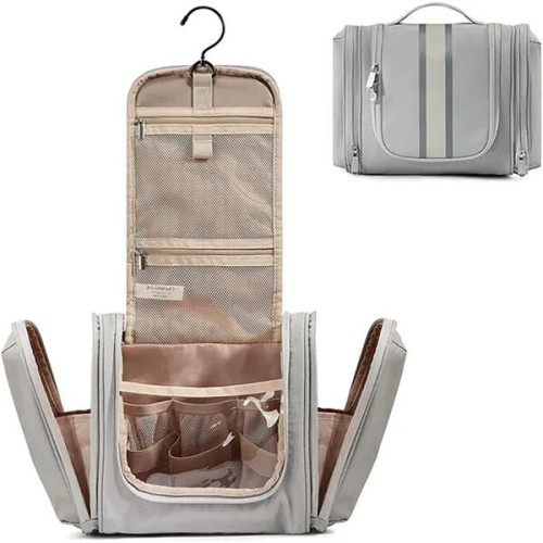 Travel Toiletry Organizer Bag With Hanging Hook