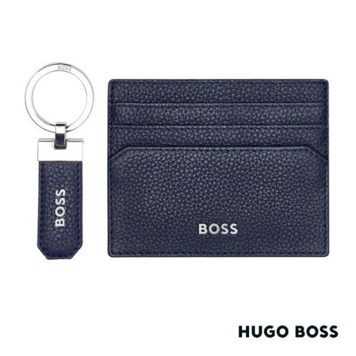 Hugo Boss® Classic Grained Key Ring & Card Holder Set