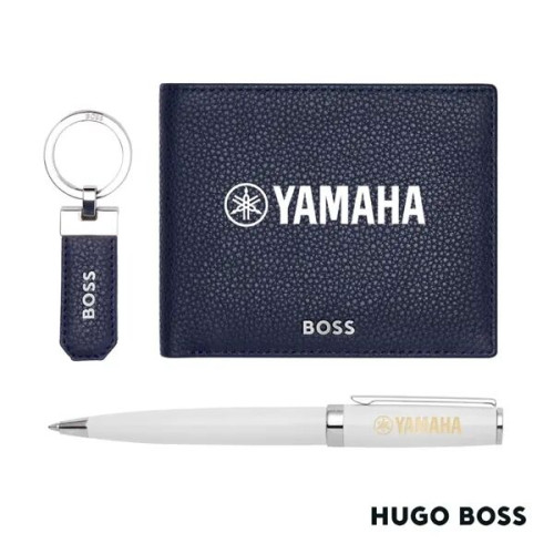 Hugo Boss® Ballpoint Pen, Key Ring & Wallet Set