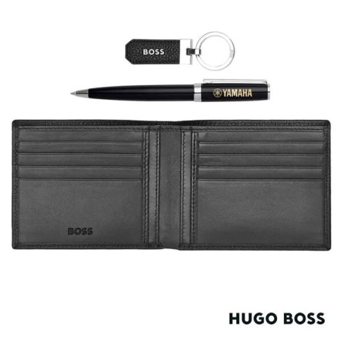 Hugo Boss® Ballpoint Pen, Key Ring & Wallet Set