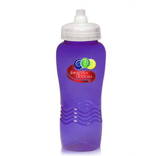 26 oz. Wave Plastic Water Bottles