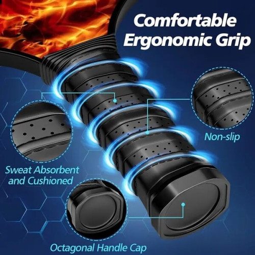 Carbon Fiber Pickleball Paddle & Ball Set w/ Shoulder Bag