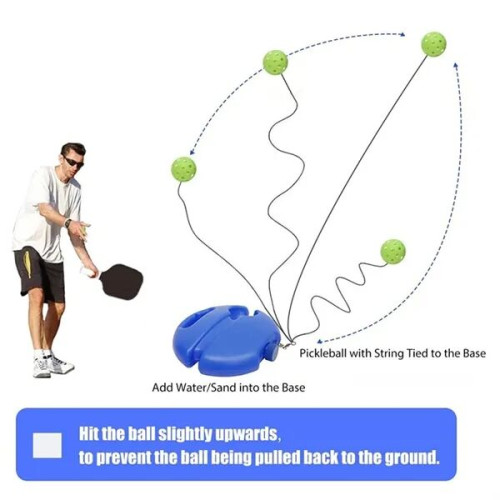 Pickleball Rebound Trainer with 40 Hole Ball