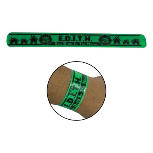 Reflective (Small) Vinyl Slap Bracelet  + 1-2 color logo