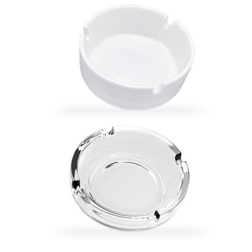Custom White Glass Ashtrays