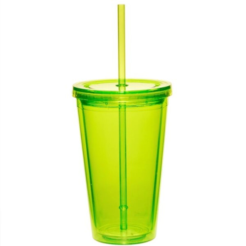 16 oz. Double Wall Acrylic Tumbler with Straw
