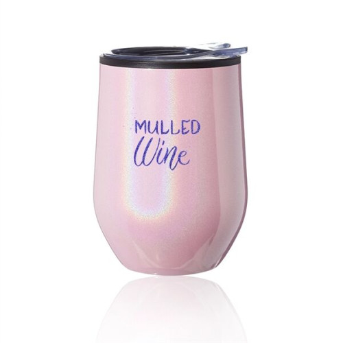 12 oz. Iridescent Stemless Wine Glass with Lid