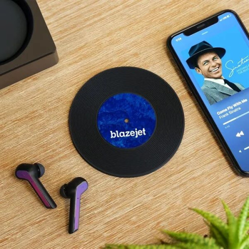 4 Piece Record Coaster Set In Box