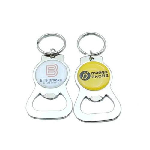 Round Bottle Opener Keychain