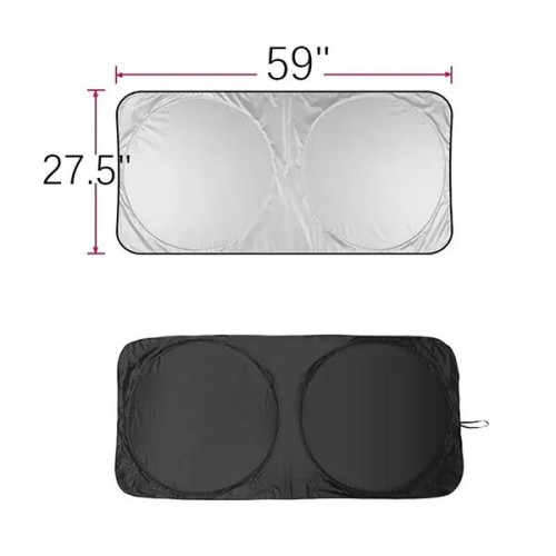 Full Color Car Windshield Sun Shade with Pouch MOQ 100PCS