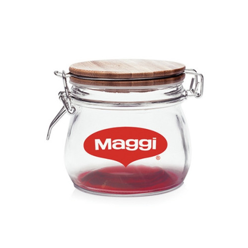 16 oz Glass Candy Jars with Wire Wooden Lids
