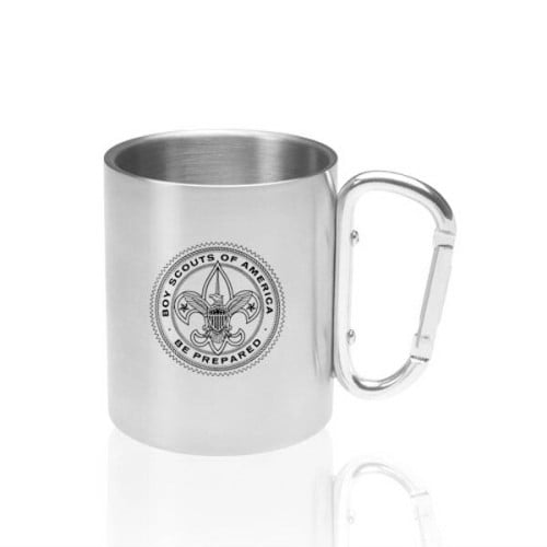 10 oz. Carabiner Handle Stainless Steel Mug