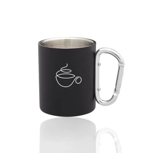 10 oz. Carabiner Handle Stainless Steel Mug