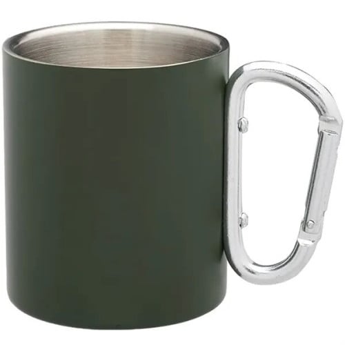 10 oz. Carabiner Handle Stainless Steel Mug