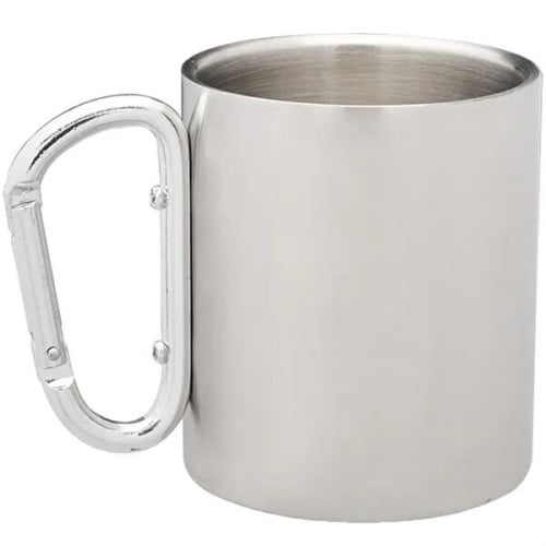 10 oz. Carabiner Handle Stainless Steel Mug