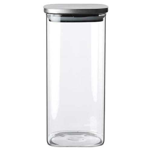 Meridian Glass Storage Square Jars, 54 oz.