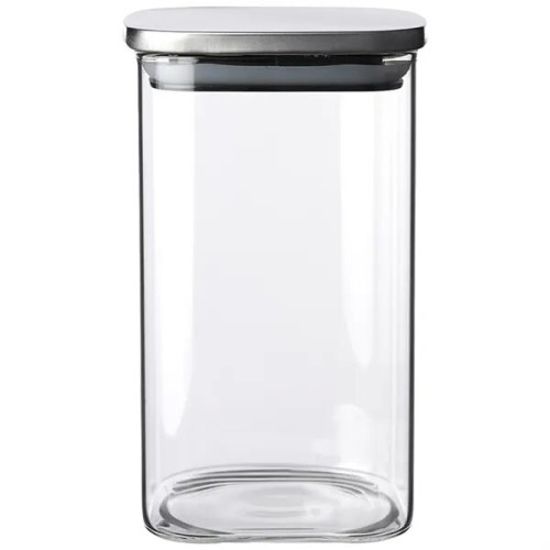 Branson Glass Storage Square Jars, 40 oz.