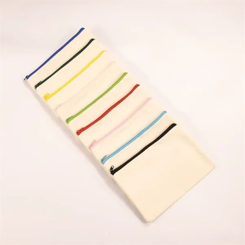 Canvas Cosmetic Bag With Zipper