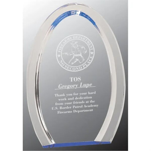 7" Radiant Halo Oval Acrylic Award