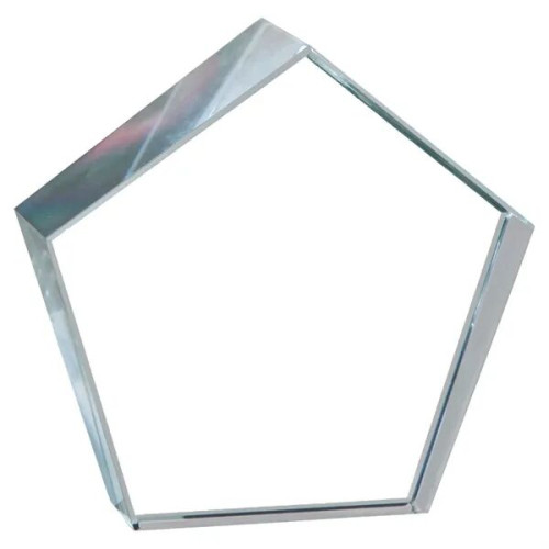 Crystal Pentagon Paperweight Award