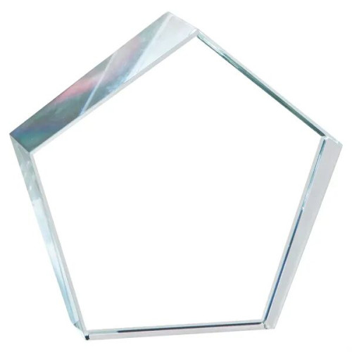 Crystal Pentagon Paperweight Award