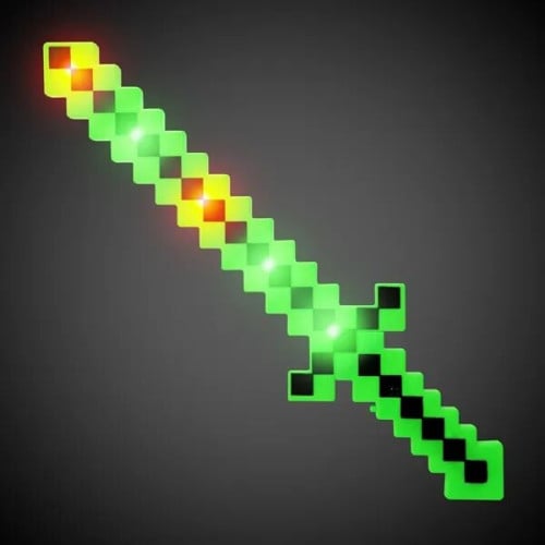 LED Green Pixel Sword