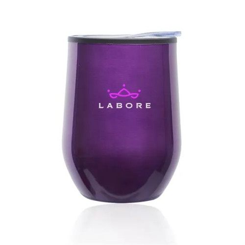 12 oz. Shelby Stemless Wine Glass with lid