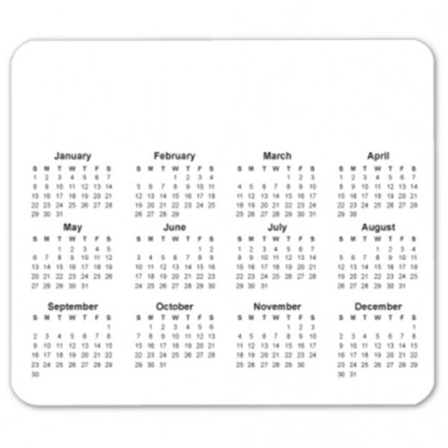 Customized Horizontal Calendar Mouse Pad