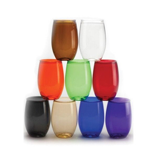 16 oz. Plastic Stemless Wine Glasses