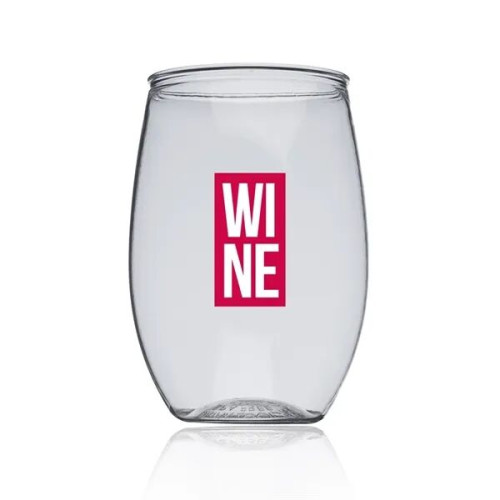 16 oz. Plastic Stemless Wine Glasses