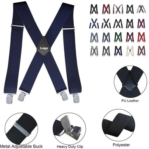 Heavy Duty Clip Adjustable X Back Suspender