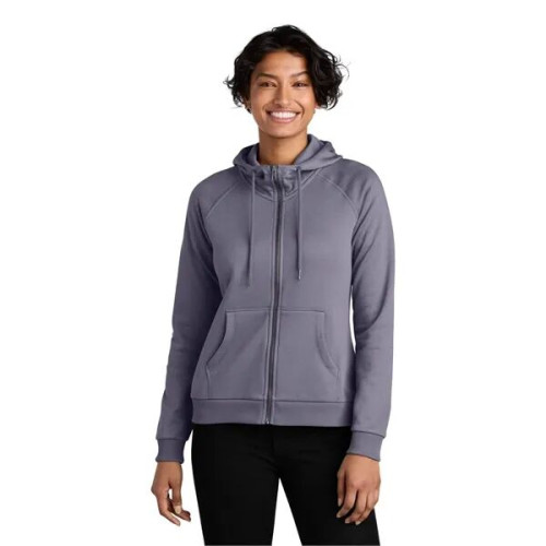 Allmade Women's Organic CVC Fleece Full-Zip Hoodie