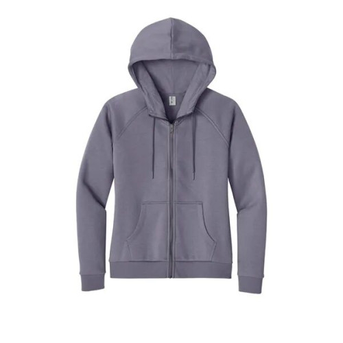 Allmade Women's Organic CVC Fleece Full-Zip Hoodie