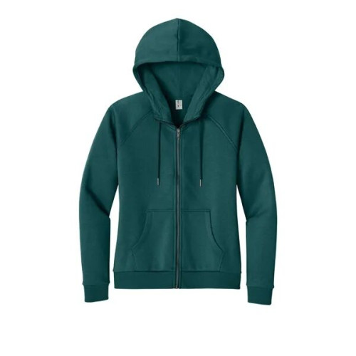 Allmade Women's Organic CVC Fleece Full-Zip Hoodie