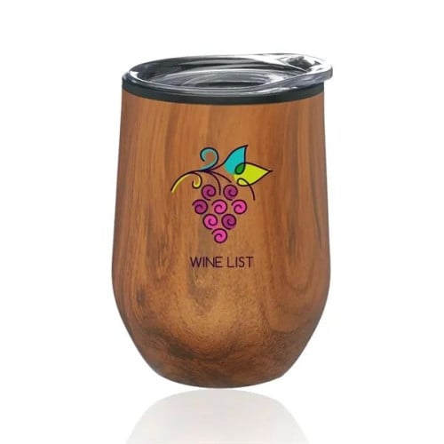 12 oz. Palmera Stemless Wine Glasses with Lid