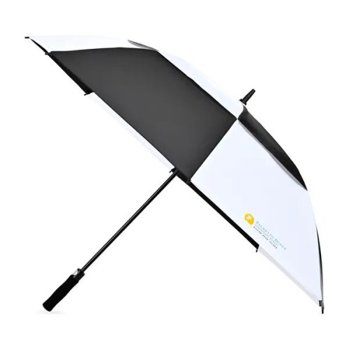 Elements 60" Recycled Auto Open Double Canopy Golf Umbrella