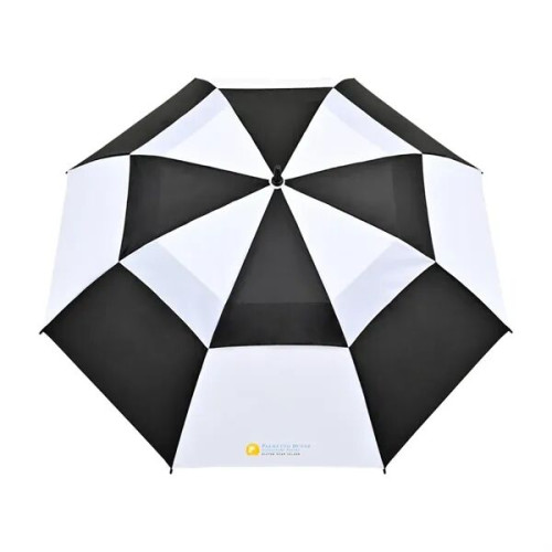 Elements 60" Recycled Auto Open Double Canopy Golf Umbrella