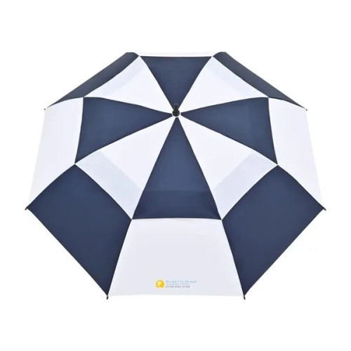 Elements 60" Recycled Auto Open Double Canopy Golf Umbrella
