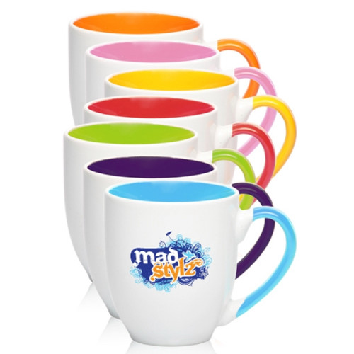 16 oz. Miami Two-Tone Personalized Bistro Mug