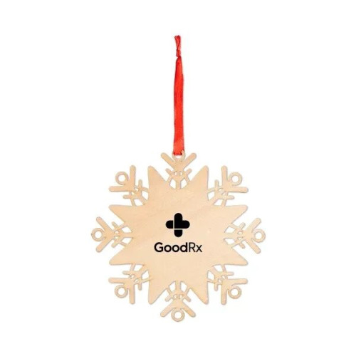 Wooden Snowflake Ornament