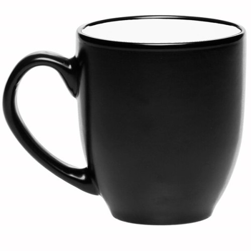 16 oz. Bistro Two-Tone Ceramic Custom Mugs