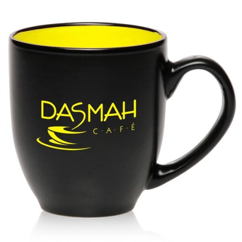 16 oz. Bistro Two-Tone Ceramic Custom Mugs