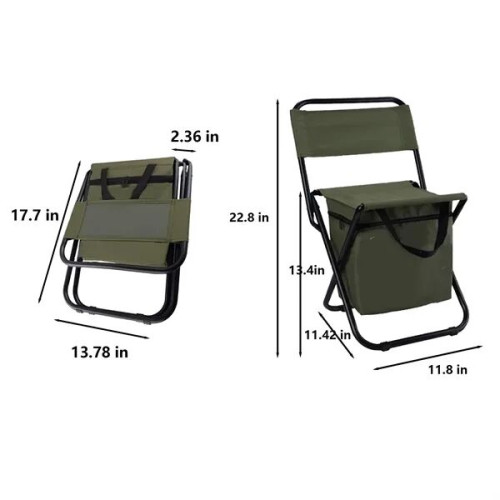 Outdoor Insulated Folding Chair with Backrest
